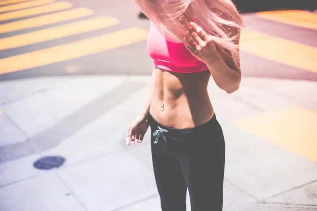 Woman with toned stomach after LA-EMS Body Sculpting Treatment Sleaford